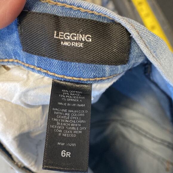 Express mid rise deconstructed jegging casual comfy everyday sz 6 - Picture 5 of 5